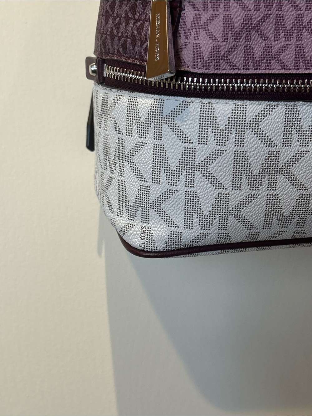Michael Kors Rhea Medium Color-Block Signature Logo Backpack - Picture 12 of 16